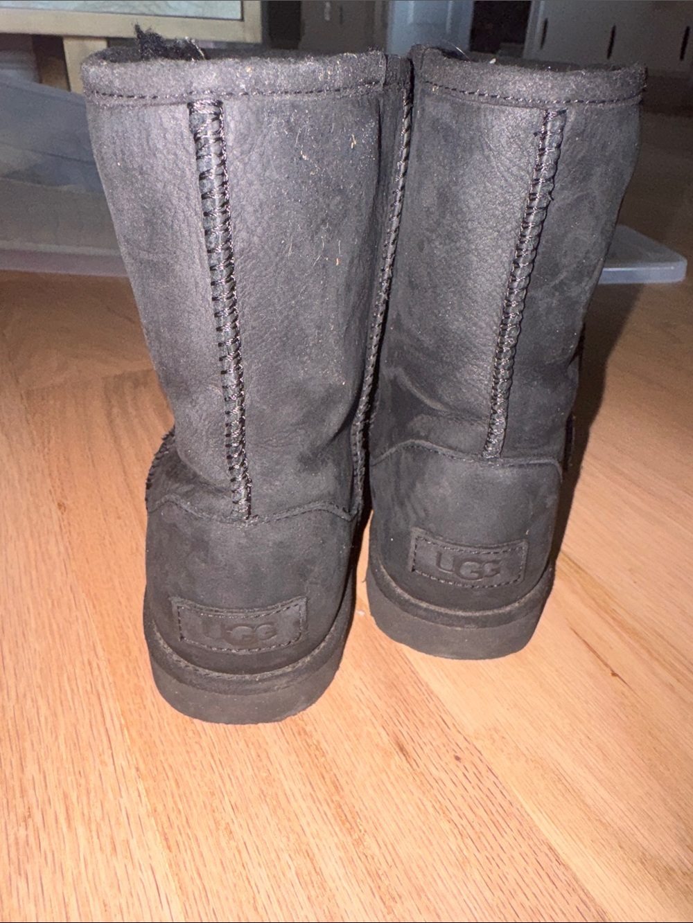 UGG Black Mid-Calf Suede Boots